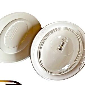 CorningWare Casual Elegance Oval Casserole Dish L-32 with 2 Lids